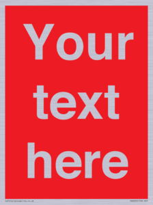 Custom Prohibition: Blank (red) sign